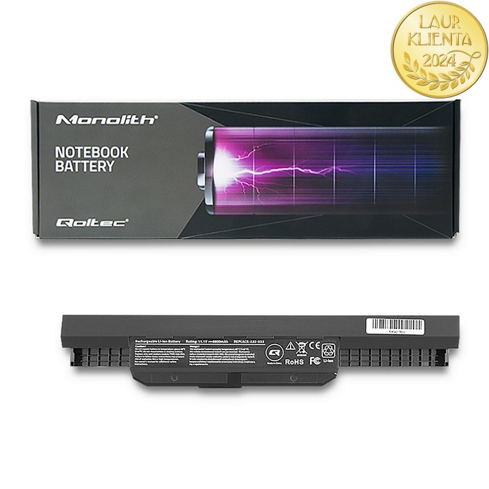 Qoltec Bateria do Asus K53S | X53S | 6600mAh | 10.8-11.1V