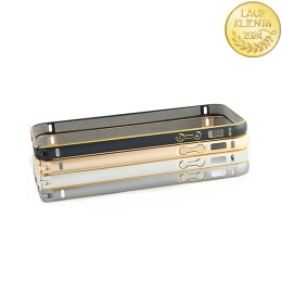 Qoltec Ramka ochronna na Apple iPhone 5/5s | szara | aluminiowa