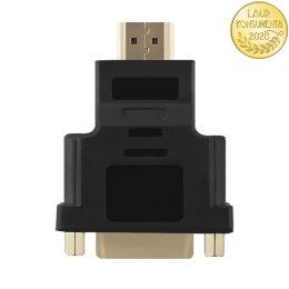 Qoltec Adapter HDMI A męska | DVI (24+1) żeńska