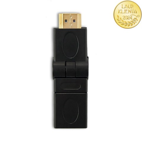 Qoltec Adapter HDMI A męski | HDMI A żeński | kątowy | obrotowy