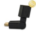 Qoltec Adapter HDMI A męski | HDMI A żeński | kątowy | obrotowy