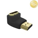 Qoltec Adapter HDMI A męski | HDMI A żeński | kątowy