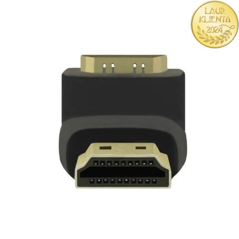 Qoltec Adapter HDMI A męski | HDMI A żeński | kątowy