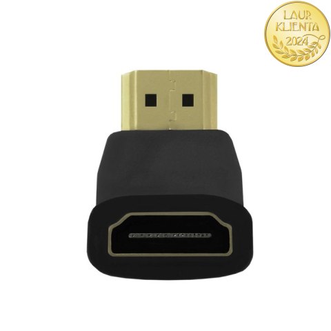 Qoltec Adapter HDMI A męski | HDMI A żeński | kątowy