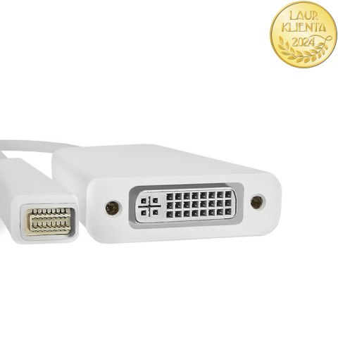 Qoltec Adapter Mini DVI na DVI (24+5) | Full HD | 0.16m