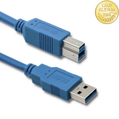 Qoltec Kabel USB 3.0 do drukarki A męski | B męski | 1m