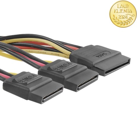 Qoltec Kabel rozgałęziacz SATA żeński | 2xżeński | 0.5m