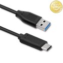Qoltec Kabel USB 3.1 typ C męski | USB 3.0 A męski | 1m