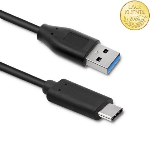 Qoltec Kabel USB 3.1 typ C męski | USB 3.0 A męski | 1m