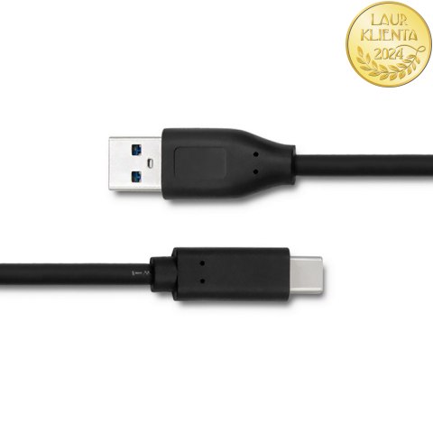 Qoltec Kabel USB 3.1 typ C męski | USB 3.0 A męski | 1m