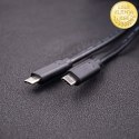 Qoltec Kabel USB 3.1 typ C męski | USB 3.1 typ C męski | 1m