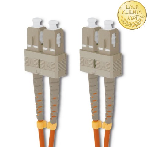 Patchcord światłowodowy SC/UPC - SC/UPC | Multimode | 50/125 | OM2 | Duplex | 2m