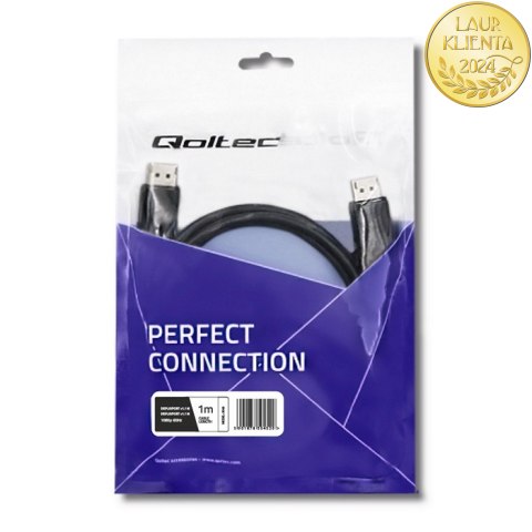 Qoltec DisplayPort v1.1 męski | DisplayPort v1.1 męski | 4K | 1m