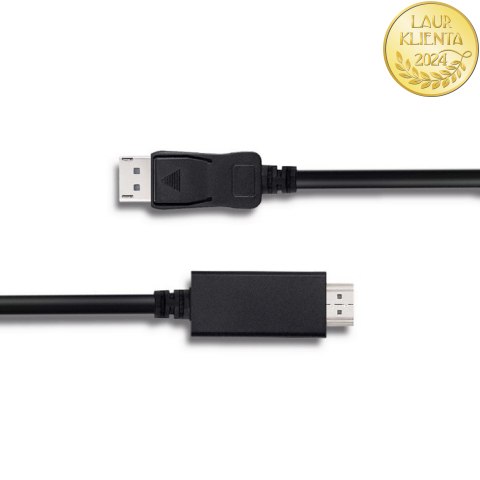 Qoltec DisplayPort v1.1 męski | HDMI męski | 4K | 1m