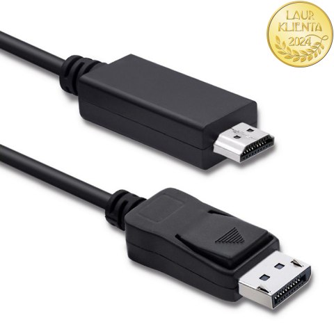 Qoltec DisplayPort v1.1 męski | HDMI męski | 4K | 3m