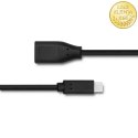Qoltec Kabel USB 3.1 typ C męski | USB 3.0 A żeński | 0.2m