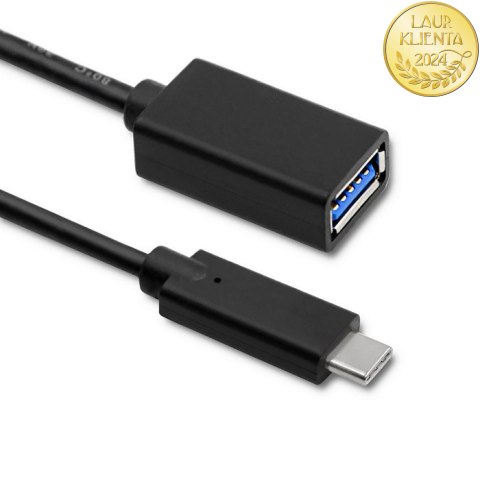 Qoltec Kabel USB 3.1 typ C męski | USB 3.0 A żeński | 0.5m