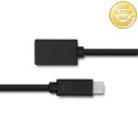 Qoltec Kabel USB 3.1 typ C męski | USB 3.0 A żeński | 0.5m