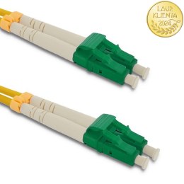 Qoltec Patchcord światłowodowy LC/APC - LC/APC | Singlemode | 9/125 | G652D | Duplex | 1m