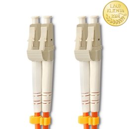 Qoltec Patchcord światłowodowy LC/UPC - LC/UPC | Multimode | 50/125 | OM2 | Duplex | 5m