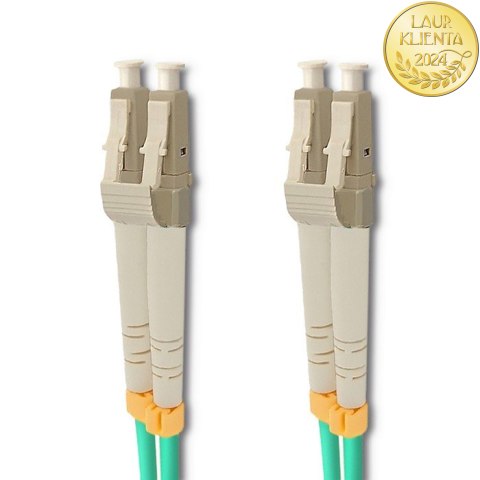 Qoltec Patchcord światłowodowy LC/UPC - LC/UPC | Multimode | 50/125 | OM3 | Duplex | 5m
