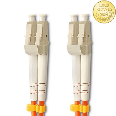 Qoltec Patchcord światłowodowy LC/UPC-LC/UPC | Multimode | 50/125U | OM2 | Duplex | 5m