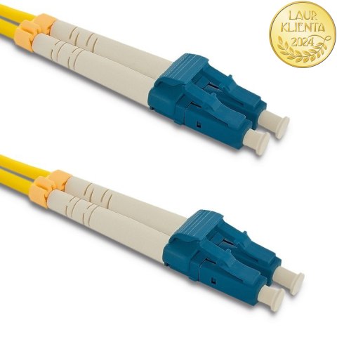 Qoltec Patchcord światłowodowy LC/UPC - LC/UPC | Singlemode | 9/125 | G652D | Duplex | 2m