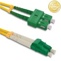 Qoltec Patchcord światłowodowy SC/APC - LC/APC | Singlemode | 9/125 | G652D | Duplex | 2m