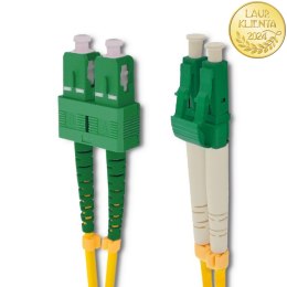 Qoltec Patchcord światłowodowy SC/APC - LC/APC | Singlemode | 9/125 | G652D | Duplex | 5m