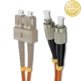 Qoltec Patchcord światłowodowy SC/UPC - FC/UPC | Multimode | 50/125 | OM2 | Duplex | 3m