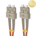 Qoltec Patchcord światłowodowy SC/UPC - SC/UPC | Multimode | 50/125 | OM2 | Duplex | 3m