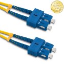 Qoltec Patchcord światłowodowy SC/UPC - SC/UPC | Singlemode | 9/125 | G652D | Duplex | 3m