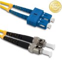 Qoltec Patchcord światłowodowy SC/UPC - ST/UPC | Singlemode | 9/125 | G652D | Duplex | 1m