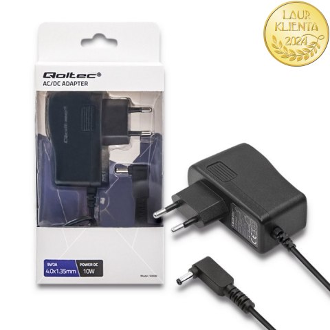 Qoltec Zasilacz wtyczkowy 10W | 5V | 2A | 4.0*1.35