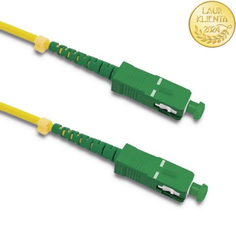 Patchcord światłowodowy SC/APC - SC/APC | Singlemode | 9/125 | G652D | Simplex | 2m