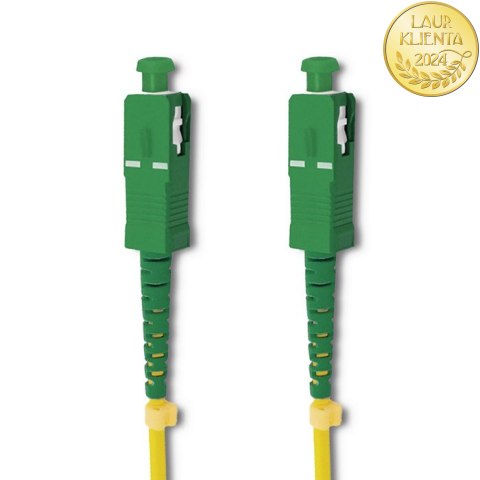 Patchcord światłowodowy SC/APC - SC/APC | Singlemode | 9/125 | G652D | Simplex | 2m