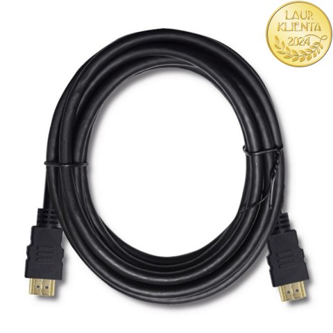Qoltec Kabel HDMI v1.4 | High speed | 4K | 30Hz | 30AWG | GOLD | 1.5m