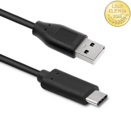 Qoltec Kabel USB 3.1 typ C męski | USB 2.0 A męski | 0.25m