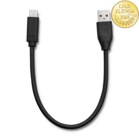 Qoltec Kabel USB 3.1 typ C męski | USB 2.0 A męski | 0.25m