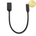 Qoltec Kabel USB 3.1 typ C męski | USB 3.0 typ A żeński | 0.25m