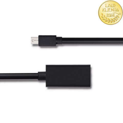 Qoltec Mini DisplayPort v1.1 męski | HDMI A żeński | 4K | 0.2m
