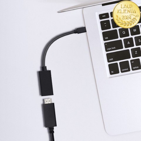 Qoltec Mini DisplayPort v1.1 męski | HDMI A żeński | 4K | 0.2m