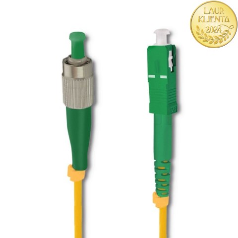 Qoltec Patchcord światłowodowy FC/APC - SC/APC | Singlemode | 9/125 | G652D | Simplex | 15m