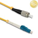 Qoltec Patchcord światłowodowy FC/UPC - LC/UPC | Singlemode | 9/125 | G652D | Simplex | 10m