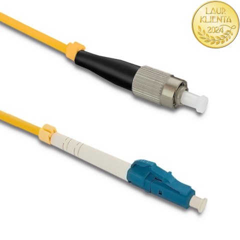 Qoltec Patchcord światłowodowy FC/UPC - LC/UPC | Singlemode | 9/125 | G652D | Simplex | 20m