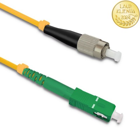 Qoltec Patchcord światłowodowy FC/UPC - SC/APC | Singlemode | 9/125 | G652D | Simplex | 15m
