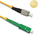 Qoltec Patchcord światłowodowy FC/UPC - SC/APC | Singlemode | 9/125 | G652D | Simplex | 5m