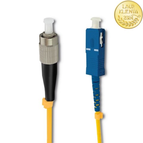 Qoltec Patchcord światłowodowy FC/UPC - SC/UPC | Singlemode | 9/125 | G652D | Simplex | 20m