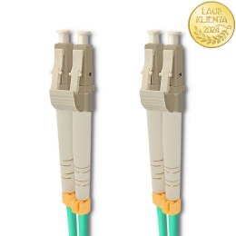 Qoltec Patchcord światłowodowy LC/UPC - LC/UPC | Multimode | 50/125 | OM3 | Duplex | 20m