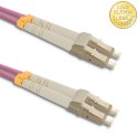 Qoltec Patchcord światłowodowy LC/UPC - LC/UPC | Multimode | 50/125 | OM4 | Duplex | 1m
